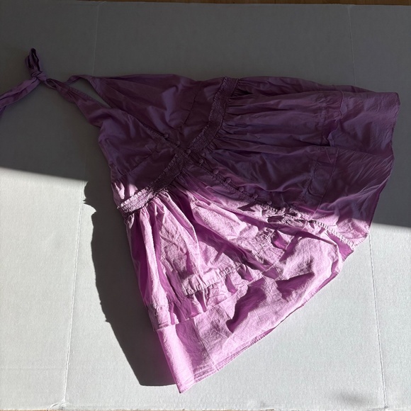 NWT Free People Sail away tunic  tiered ruffle dress lilac purple small - Picture 12 of 15